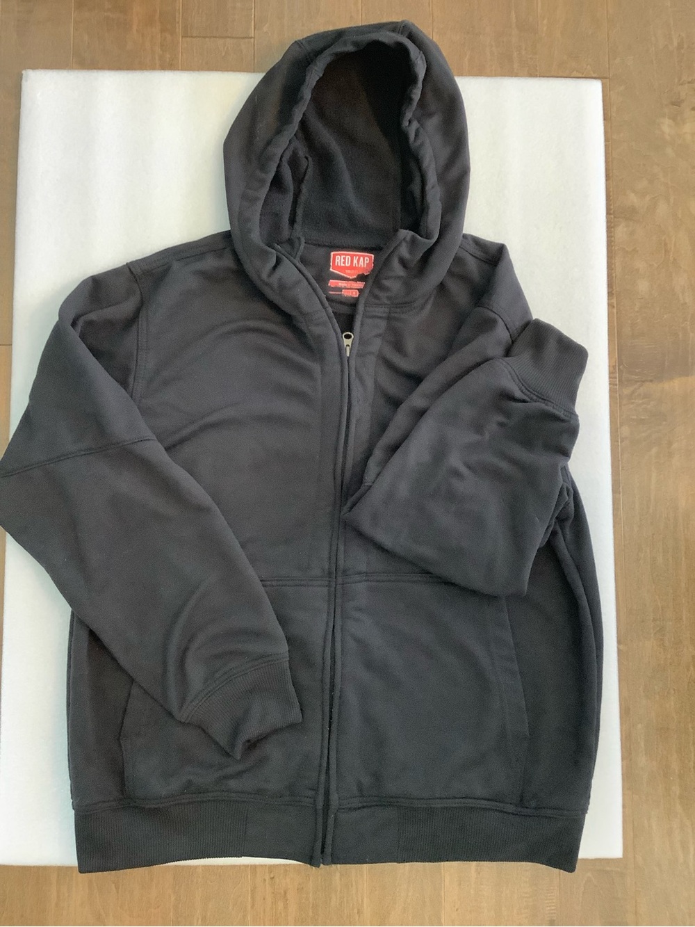 Red Kap Men's Black Full-Zip Hooded Jacket